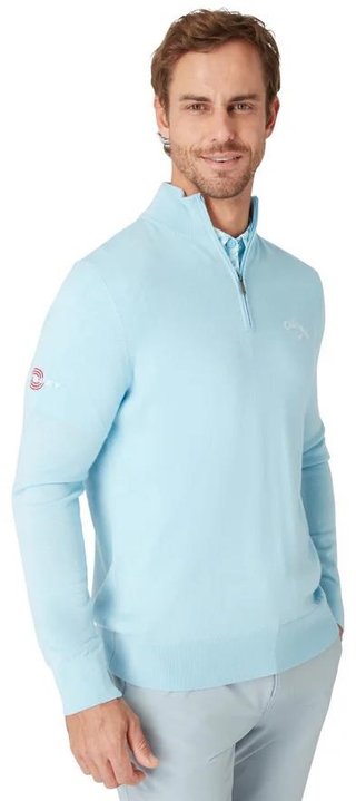 Callaway 1/4 Blended Merino maglione da uomo, arctic paradise