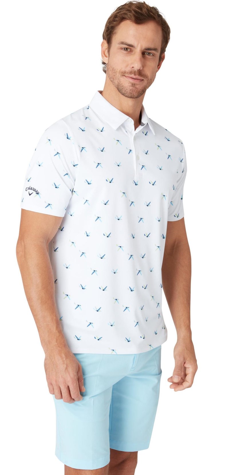 Callaway All Over Birdie polo uomo, bright white