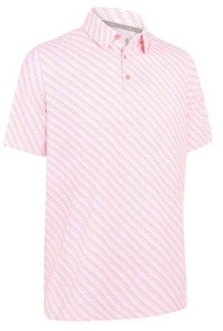 Callaway Twill Print polo uomo, strawberry pink