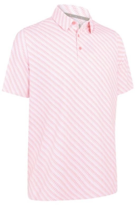 Callaway Twill Print polo uomo, strawberry pink