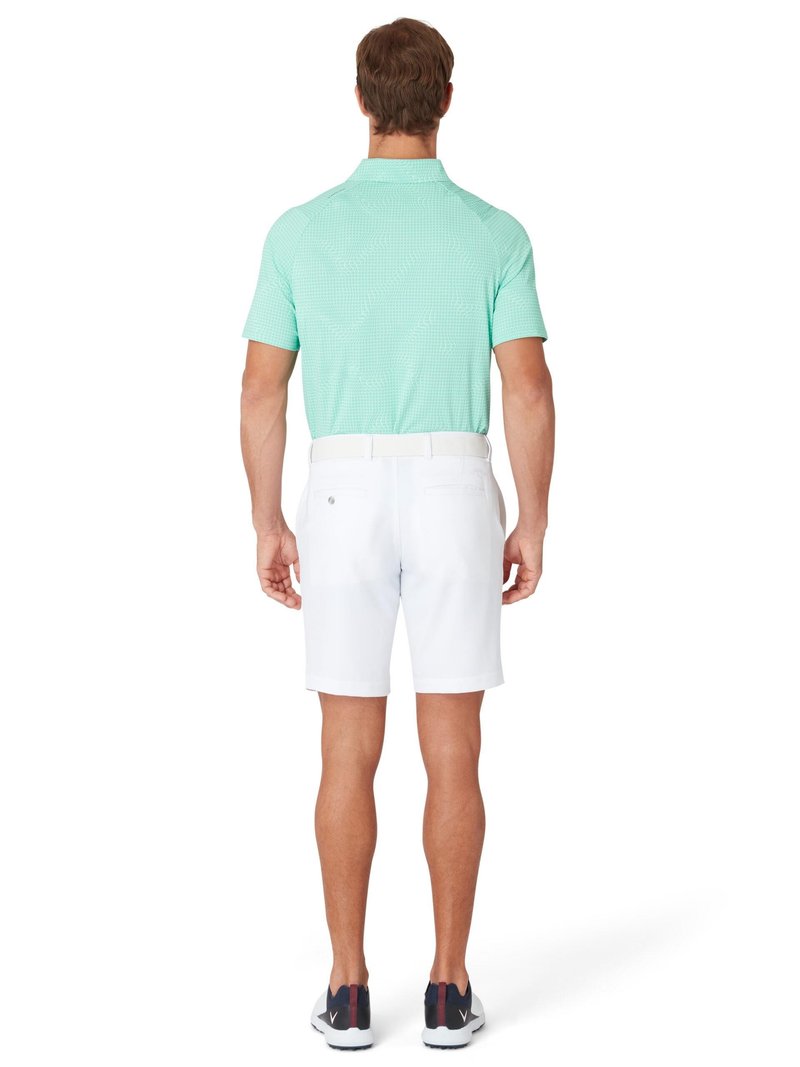 Callaway Warped Gingham Print polo da uomo, neptune green