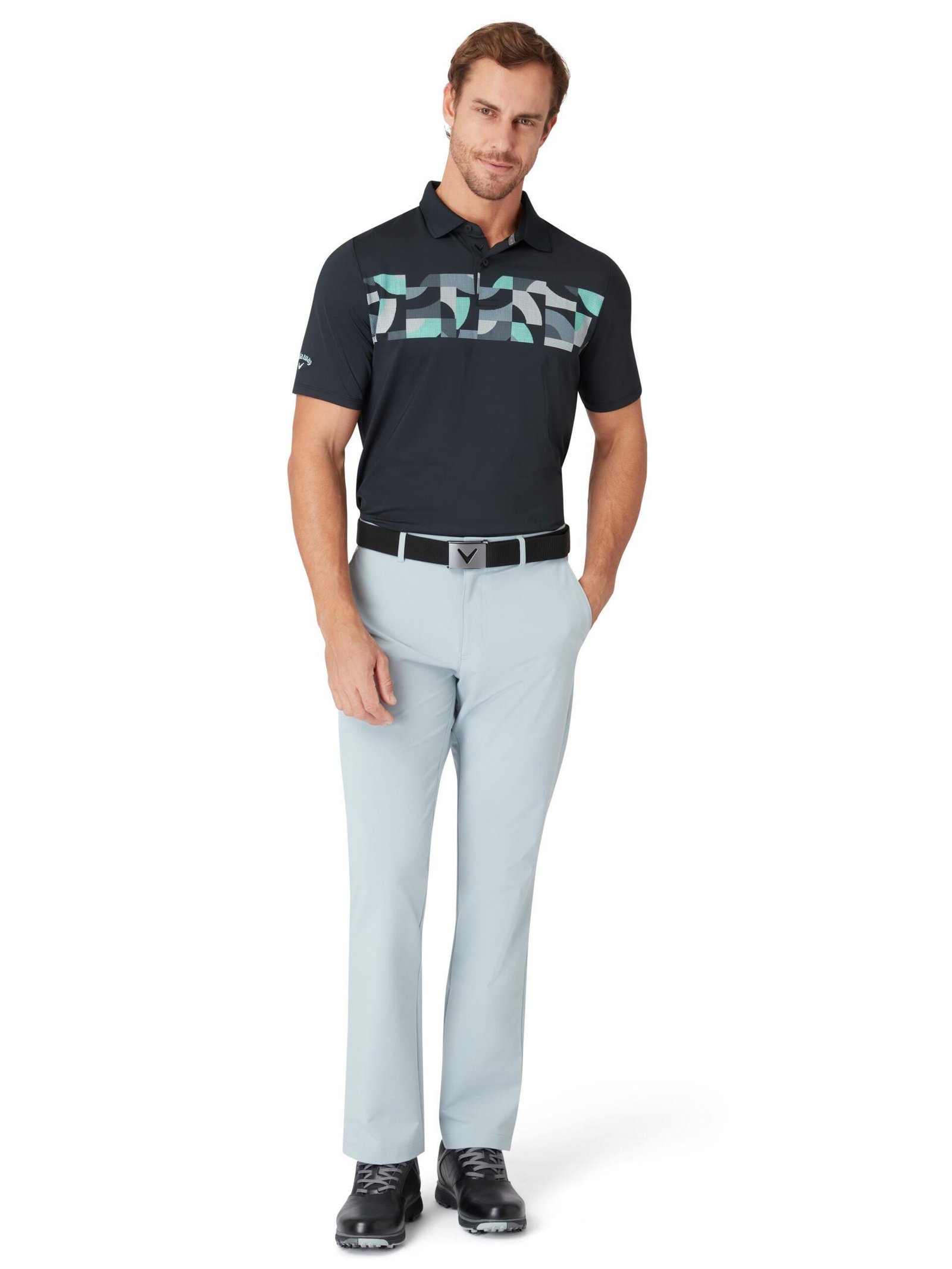 Callaway Optical 'C' polo uomo, caviar