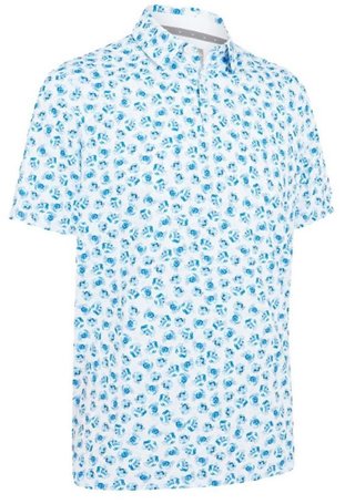 Callaway Crab Novelty Print polo da uomo, bright white