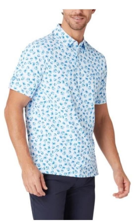 Callaway Crab Novelty Print polo da uomo, bright white