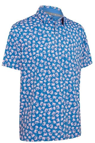 Callaway Crab Novelty Print polo da uomo, galaxy blue