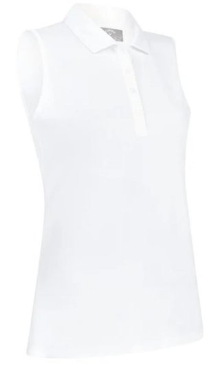 Callaway Tournament Sleeveless polo da donna, bianco