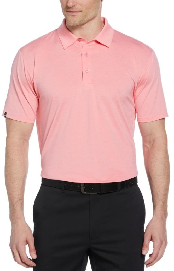 Callaway Premium Heathered polo da uomo, strawberry pink heather