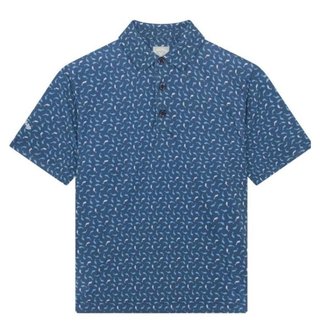 Callaway Dolphin Print junior polo da bambino, peacoat