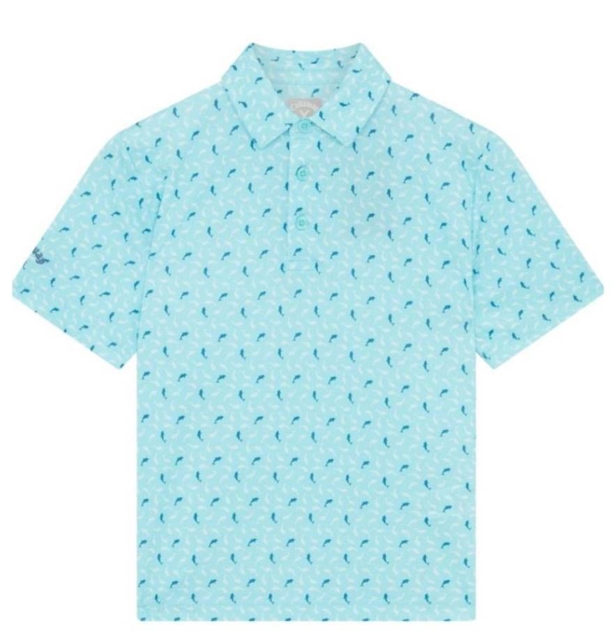 Callaway Dolphin Print junior polo da bambino, blue radiance