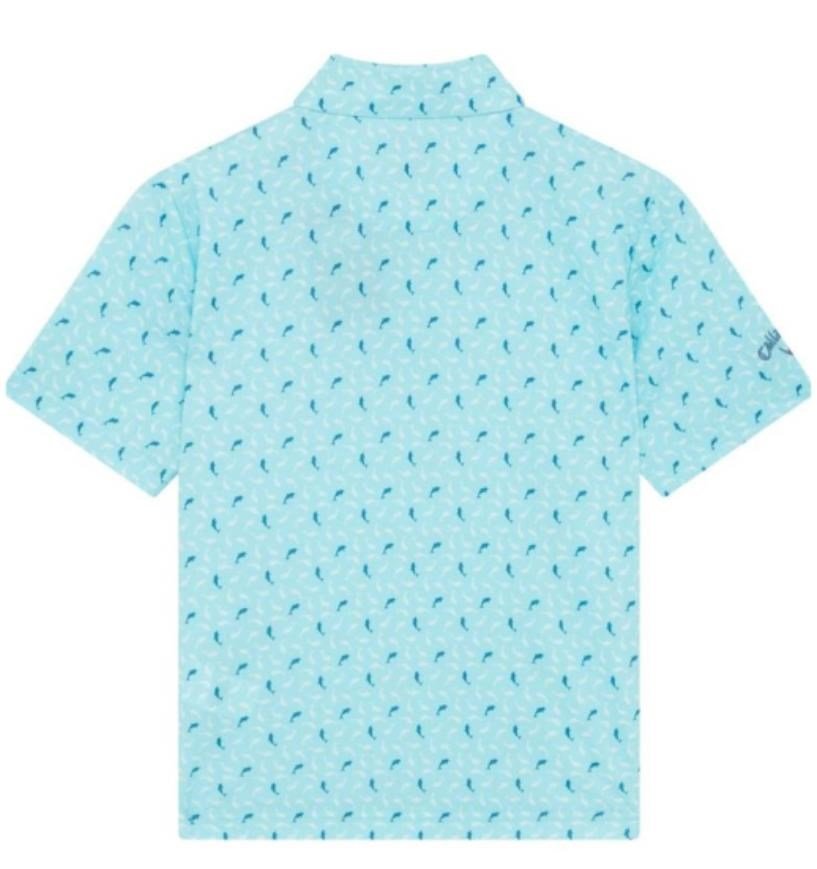 Callaway Dolphin Print junior polo da bambino, blue radiance