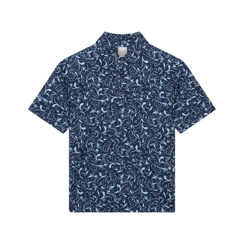 Callaway Floral Print junior polo da bambino, peacoat