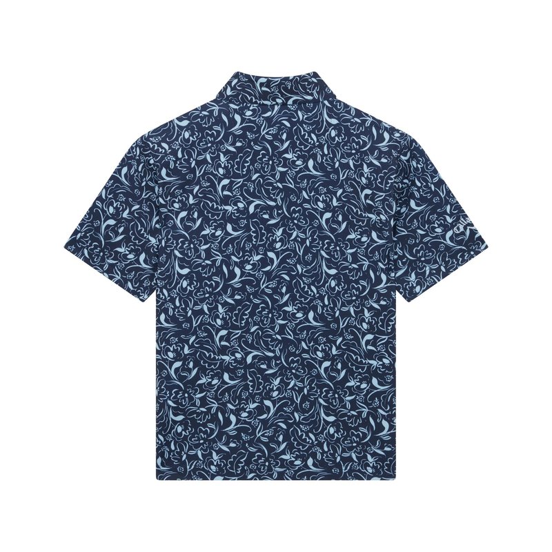 Callaway Floral Print junior polo da bambino, peacoat