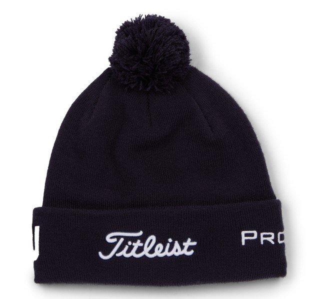 Titleist Tour Pom Pom berretto invernale unisex, navy/bianco