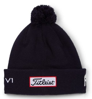 Titleist Tour Pom Pom berretto invernale unisex, navy/bianco