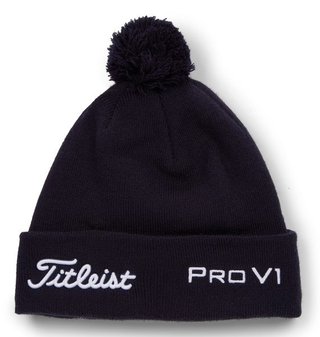 Titleist Tour Pom Pom berretto invernale unisex, navy/bianco