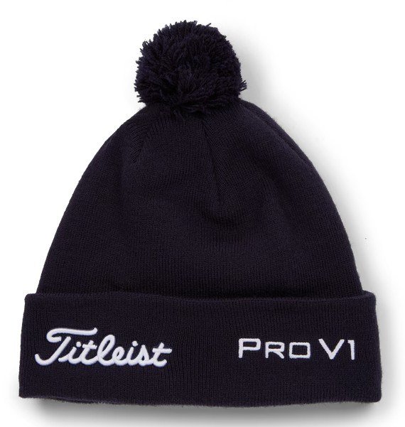 Titleist Tour Pom Pom berretto invernale unisex, navy/bianco