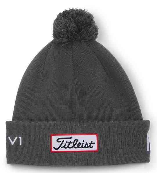 Titleist Tour Pom Pom berretto invernale unisex, charcoal/white