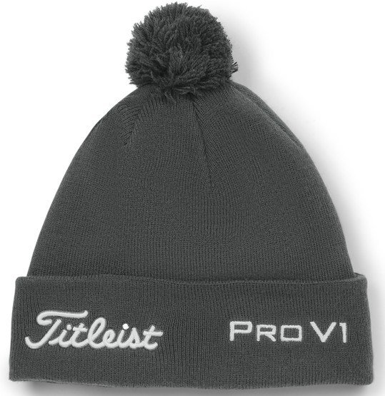 Titleist Tour Pom Pom berretto invernale unisex, charcoal/white