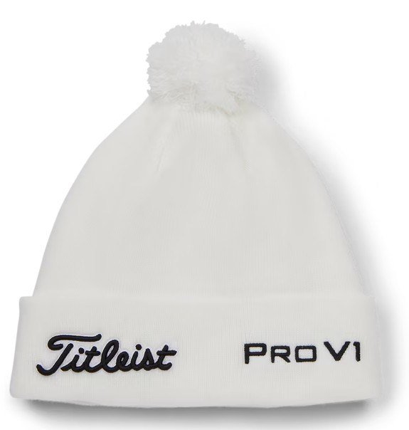 Titleist Tour Pom Pom berretto invernale unisex, bianco/nero