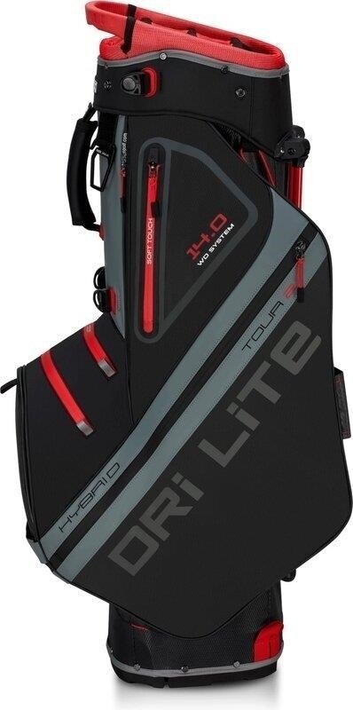 Big Max Dri Lite Hybrid Tour 2 stand bag, nero/antracite/rosso