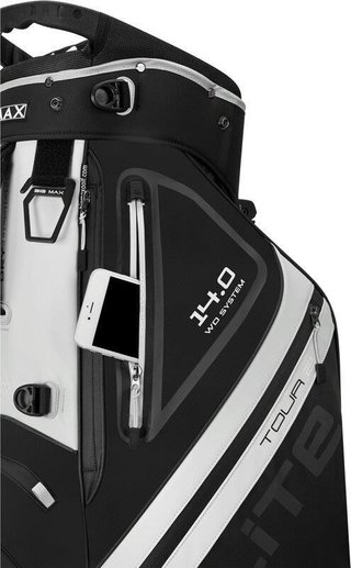 Big Max Dri Lite Hybrid Tour 2 stand bag, nero/bianco sporco