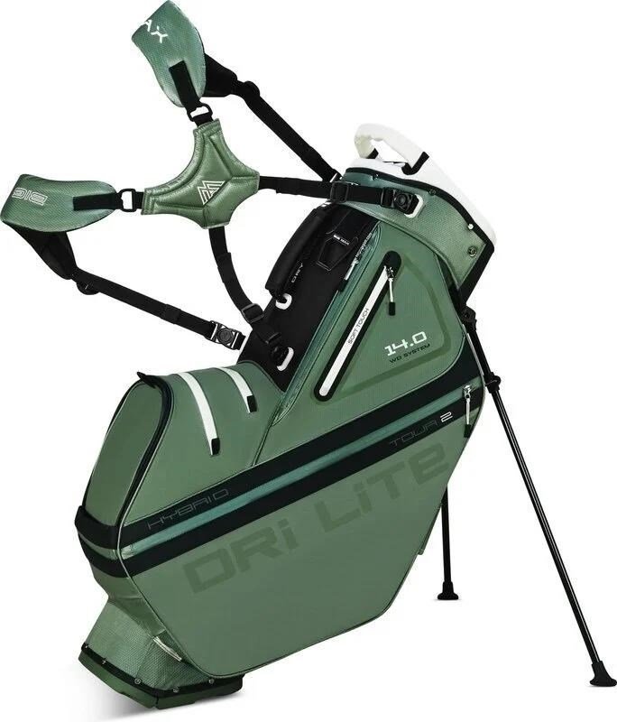 Big Max Dri Lite Hybrid Tour 2 stand bag, verde oliva/nero