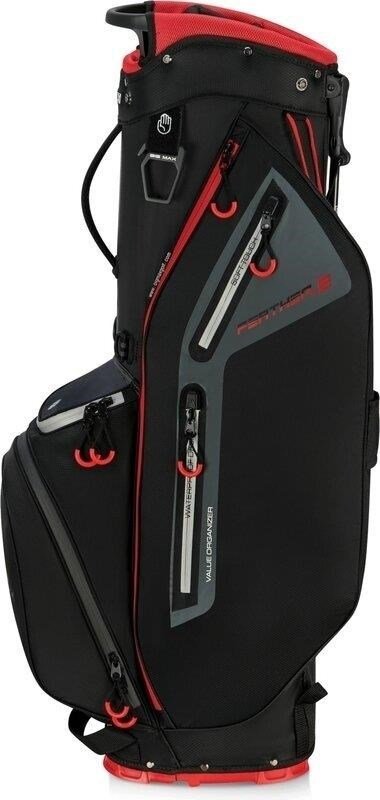 Big Max Dri Lite Feather 2 stand bag, nero/rosso