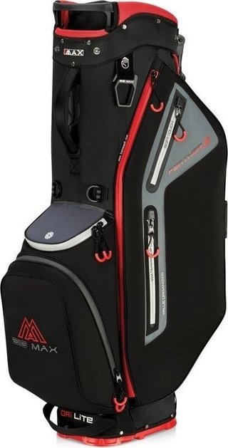 Big Max Dri Lite Feather 2 stand bag, nero/rosso