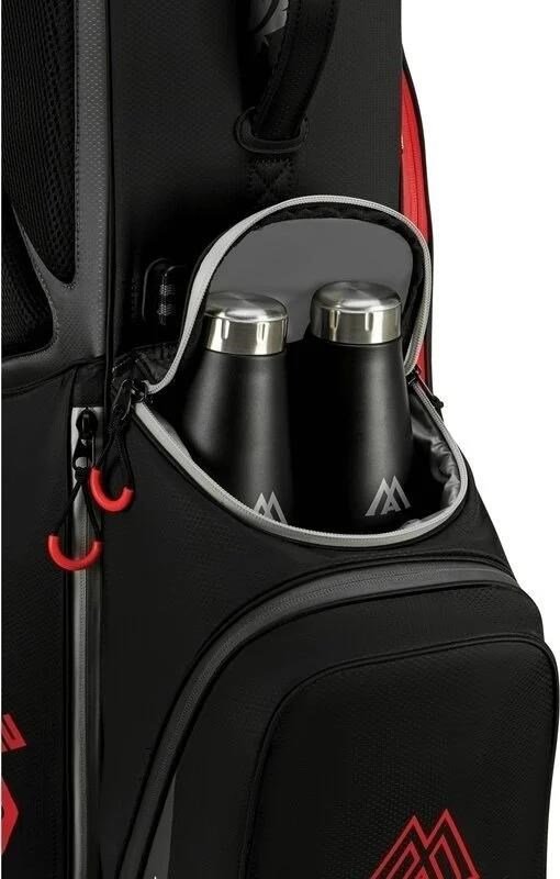 Big Max Dri Lite Feather 2 stand bag, nero/rosso