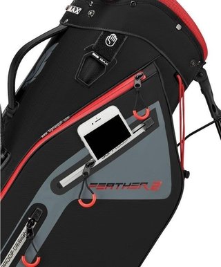 Big Max Dri Lite Feather 2 stand bag, nero/rosso