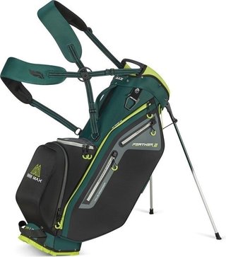 Big Max Dri Lite Feather 2 stand bag, forest green/black/lime