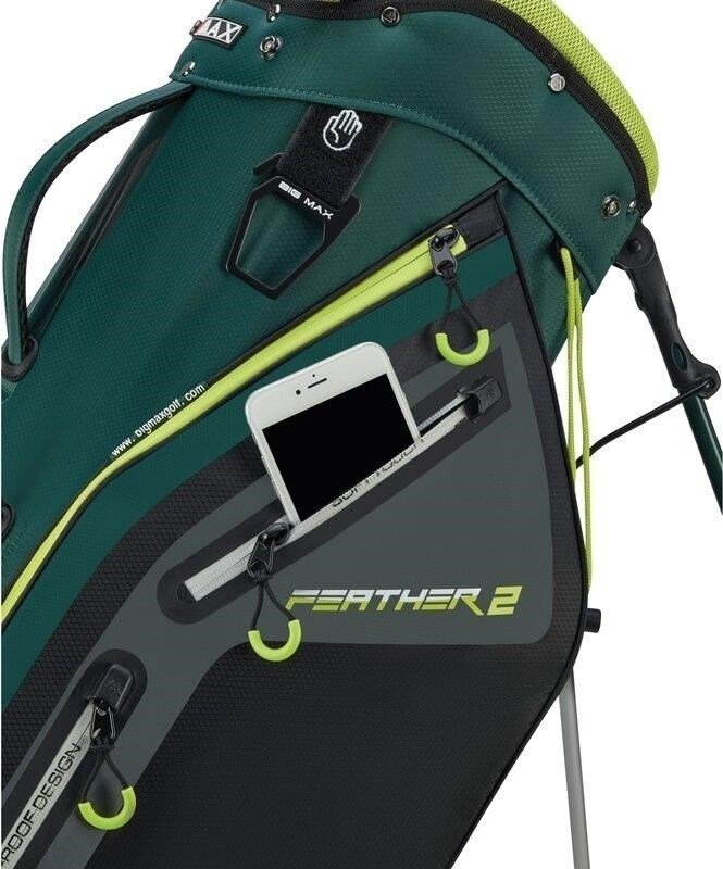 Big Max Dri Lite Feather 2 stand bag, forest green/black/lime