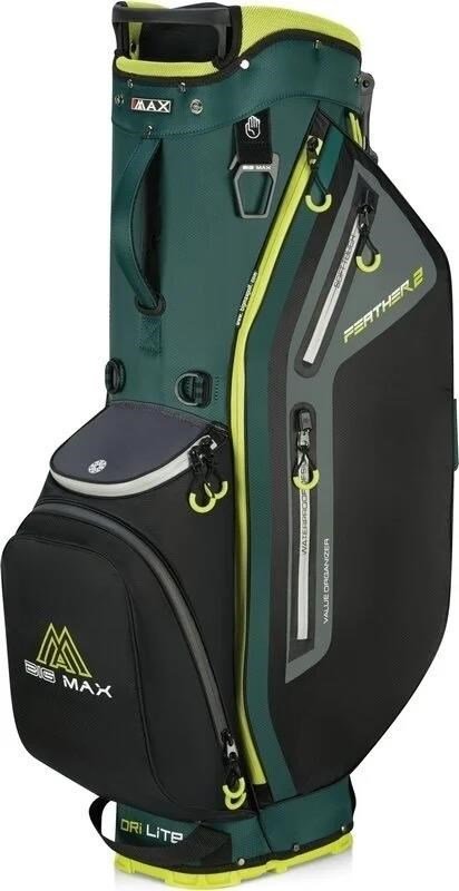 Big Max Dri Lite Feather 2 stand bag, forest green/black/lime