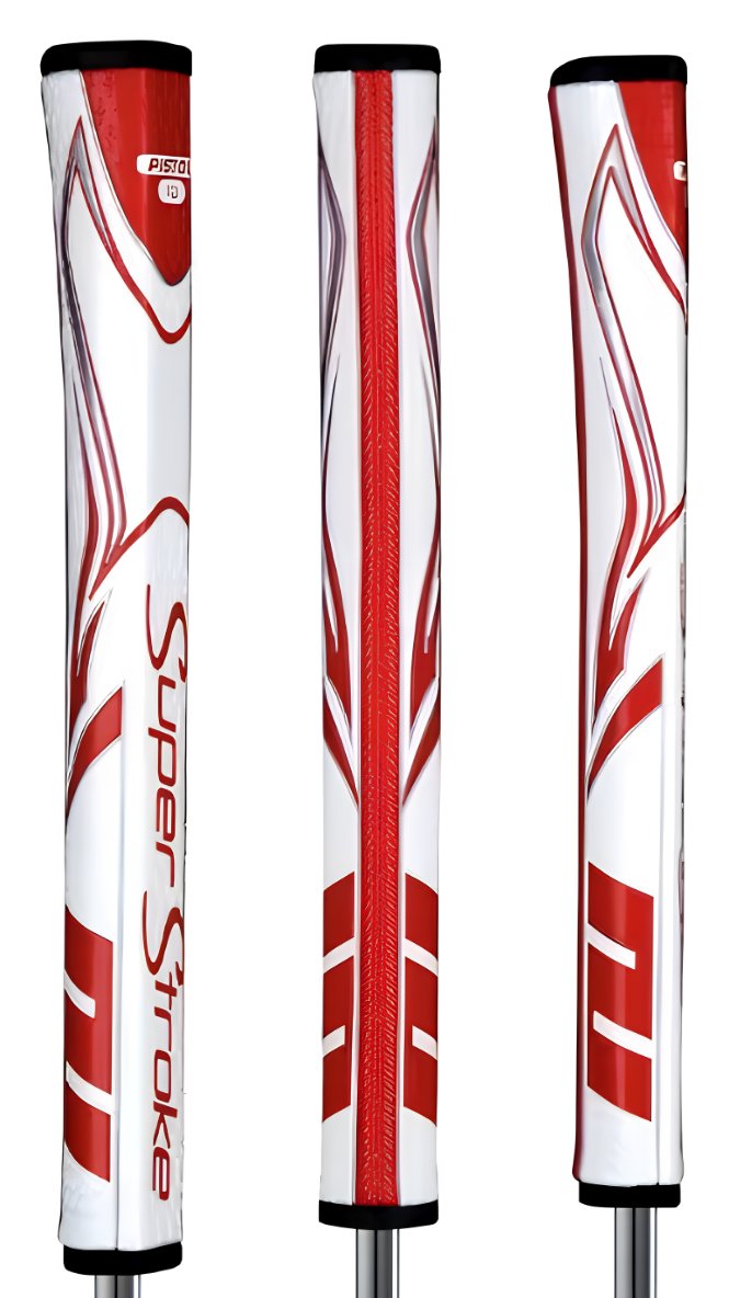 SuperStroke SuperStroke Zenergy Pistol GT 1.0 grip per putter, bianco/rosso