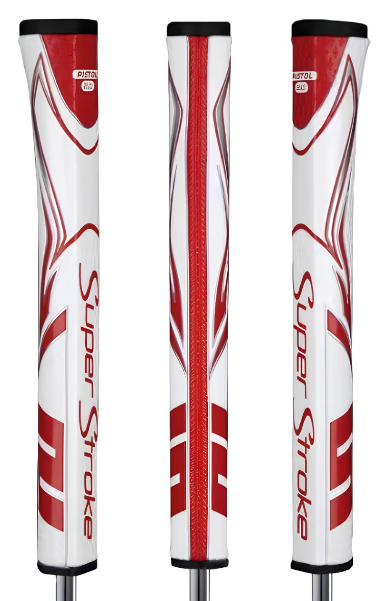 SuperStroke SuperStroke Zenergy Pistol GT 2.0 grip per putter, bianco/rosso