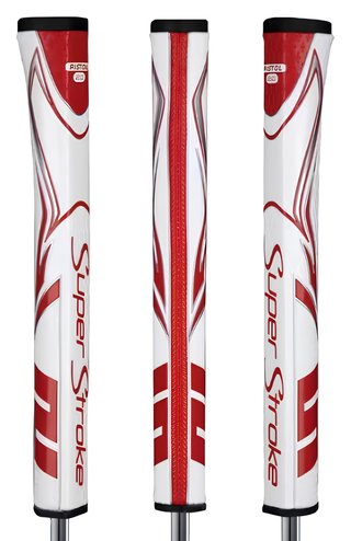 SuperStroke SuperStroke Zenergy Pistol GT 2.0 grip per putter, bianco/rosso