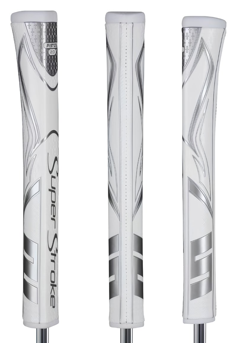 SuperStroke Zenergy Pistol GT 2.0 grip per putter, bianco/argento