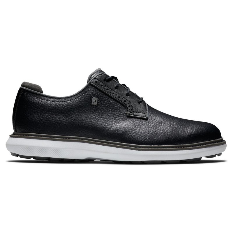 FootJoy Traditions Blucher scarpe da golf da uomo, nero/grigio/bianco blucher