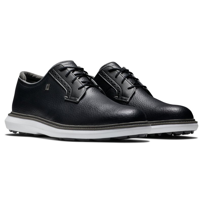 FootJoy Traditions Blucher scarpe da golf da uomo, nero/grigio/bianco blucher