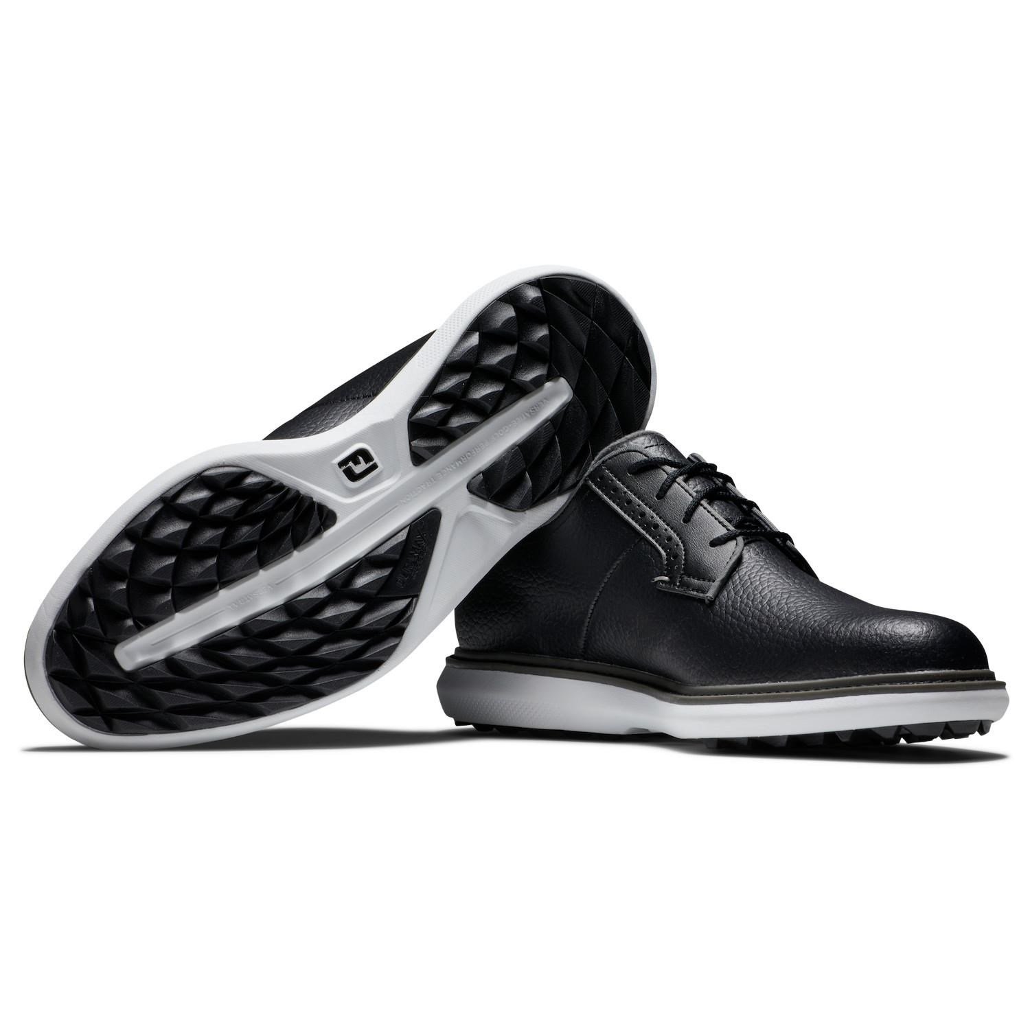 FootJoy Traditions Blucher scarpe da golf da uomo, nero/grigio/bianco blucher