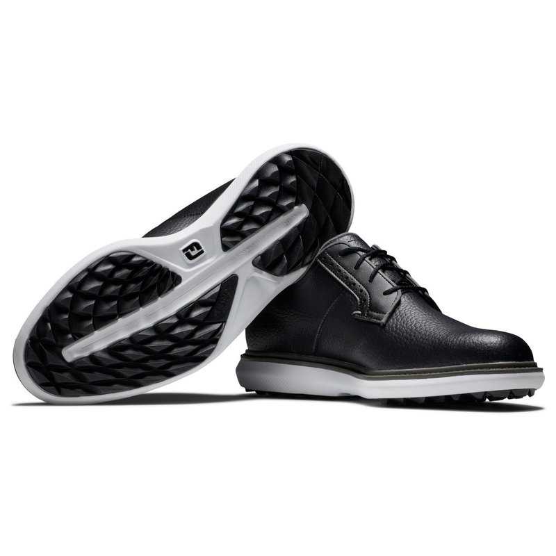 FootJoy Traditions Blucher scarpe da golf da uomo, nero/grigio/bianco blucher