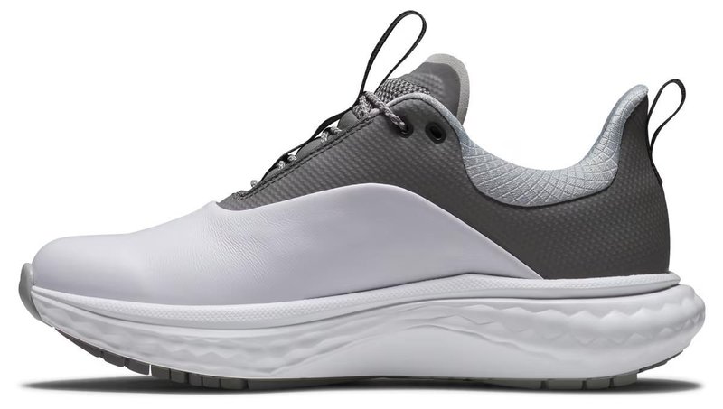 FootJoy Quantum Leather scarpe da golf donna, bianco/grigio