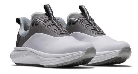 FootJoy Quantum Leather scarpe da golf donna, bianco/grigio