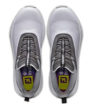 FootJoy Quantum Leather scarpe da golf donna, bianco/grigio