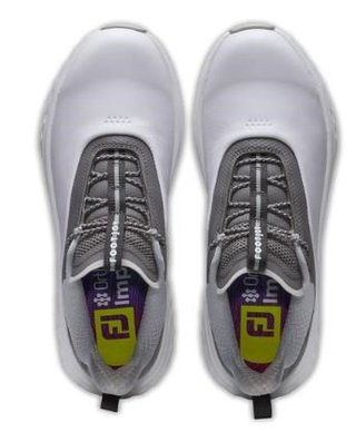 FootJoy Quantum Leather scarpe da golf donna, bianco/grigio