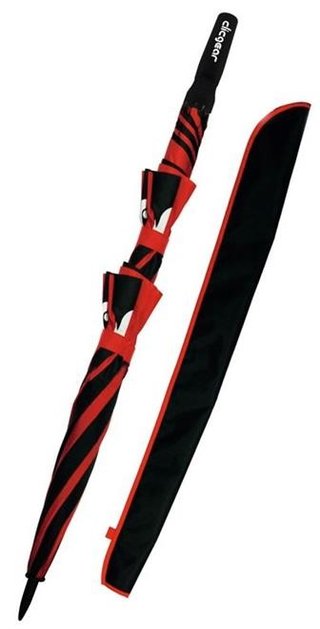 Clicgear Double Canopy ombrello da golf 68", nero/rosso