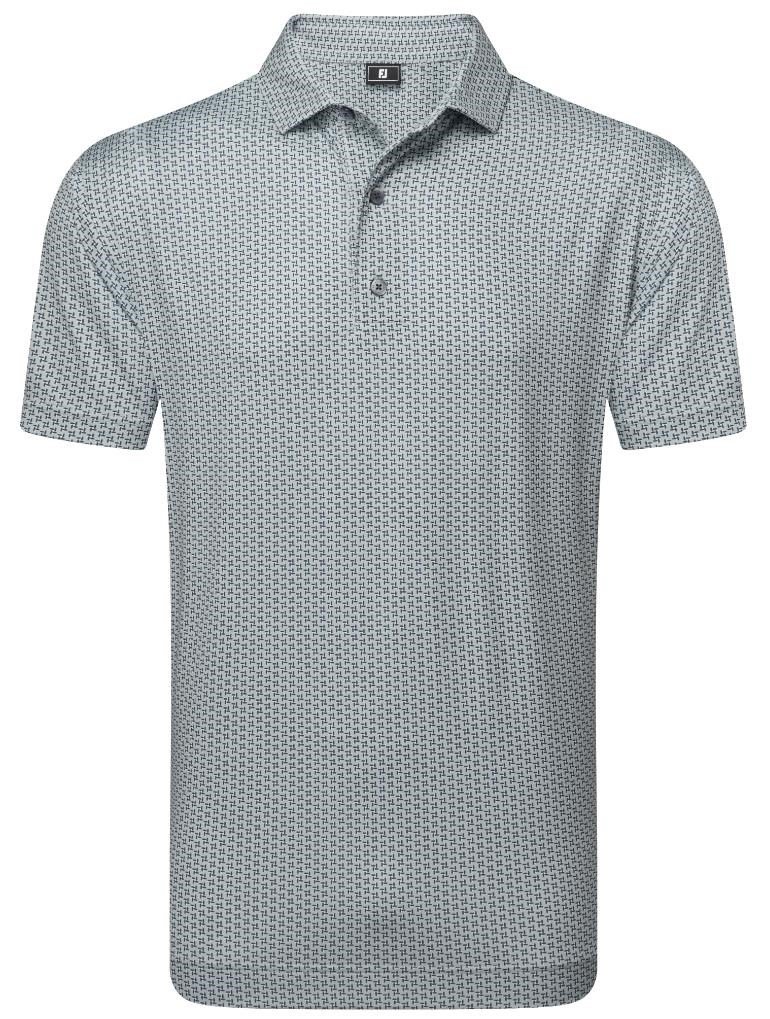 FootJoy Houndstooth Geo Lisle polo uomo, grigio