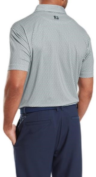 FootJoy Houndstooth Geo Lisle polo uomo, grigio