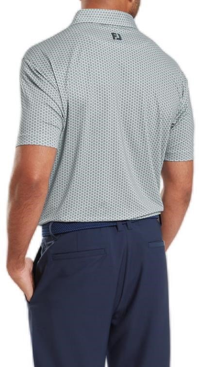 FootJoy Houndstooth Geo Lisle polo uomo, grigio