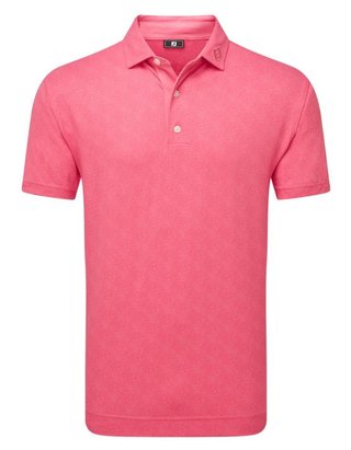FootJoy Speckle Print Pique polo da uomo, pink lemonade